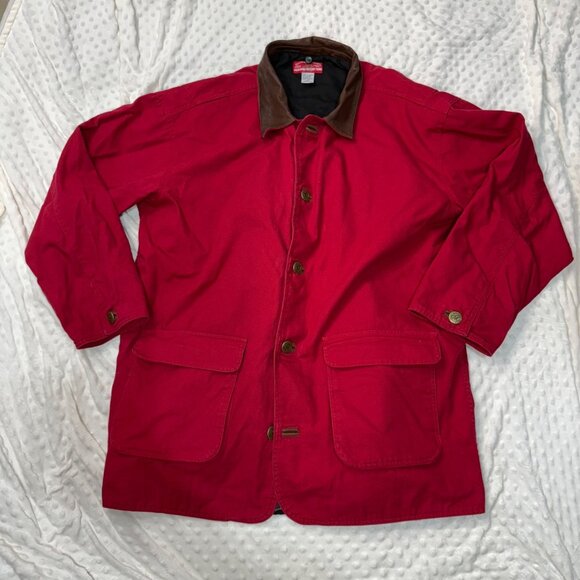 VTG Marlboro Store Barn Coat W/Reverse Vest Adult Sz. XL Red Full Zip Old School - Picture 2 of 10